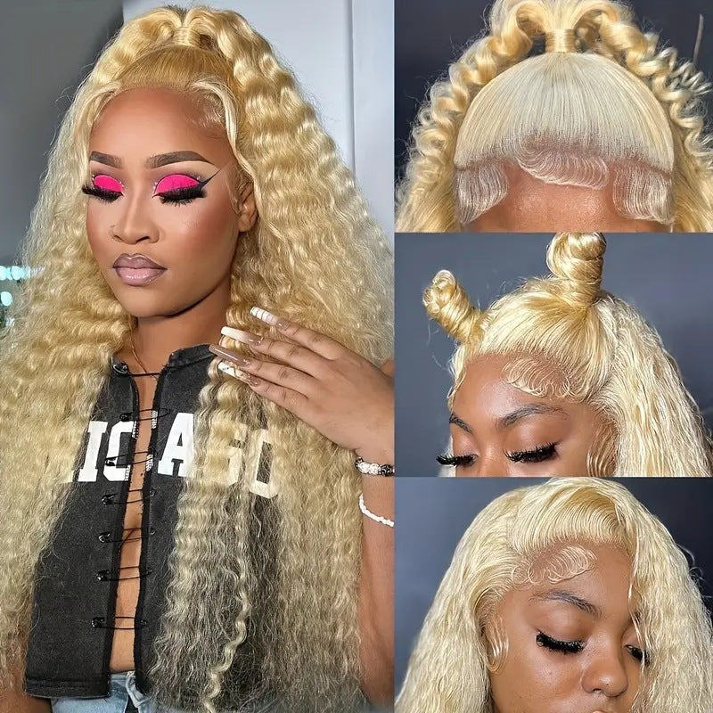Synthetic Curly Lace Front Wig - 10–34 Inch